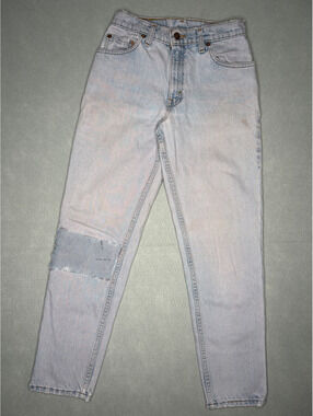 Vintage Levi's 550 USA Made Jeans Patched Pink Wash